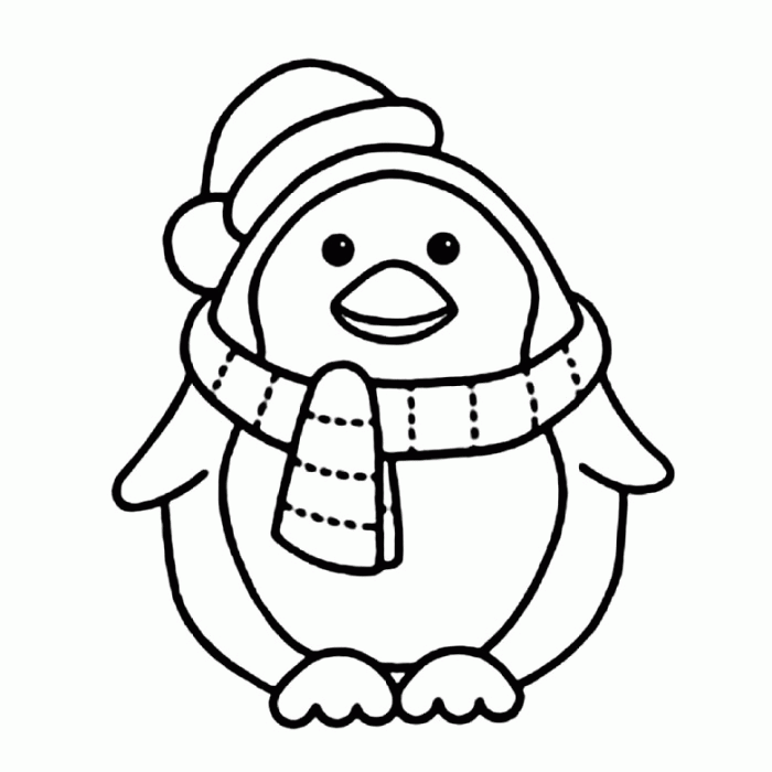Plansa de colorat cu Pinguin 42 37